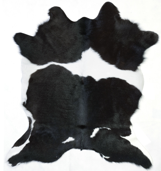 black and white calf skin