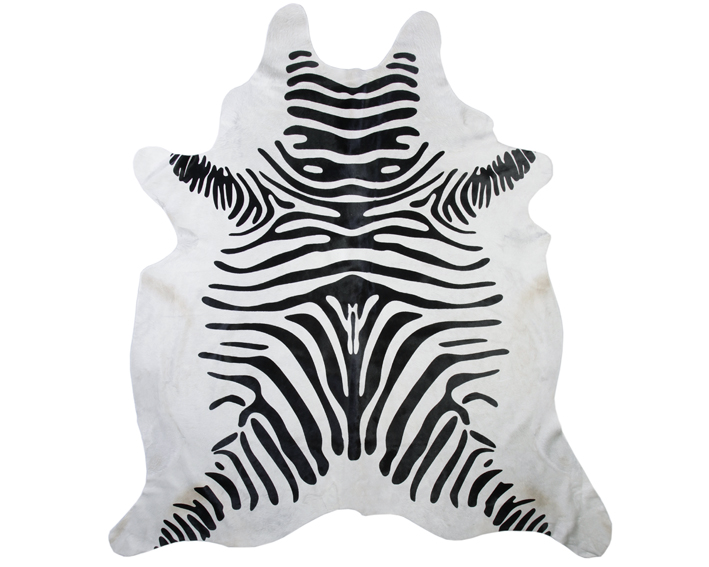 zebra print cowhide